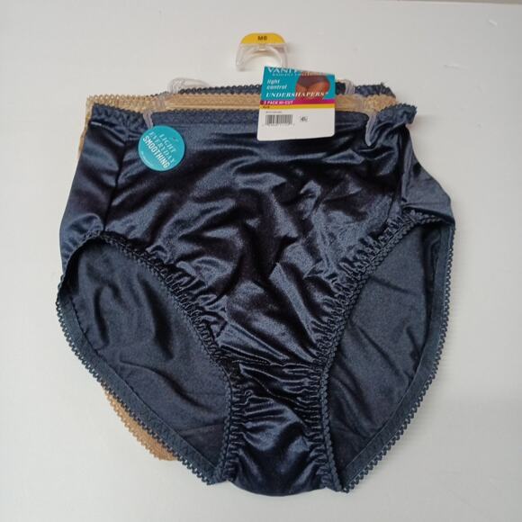 VANITY FAIR Women 3-Pair Undershapers Hi Cut Underwear Panties Nylon Size M/6 - Picture 1 of 7